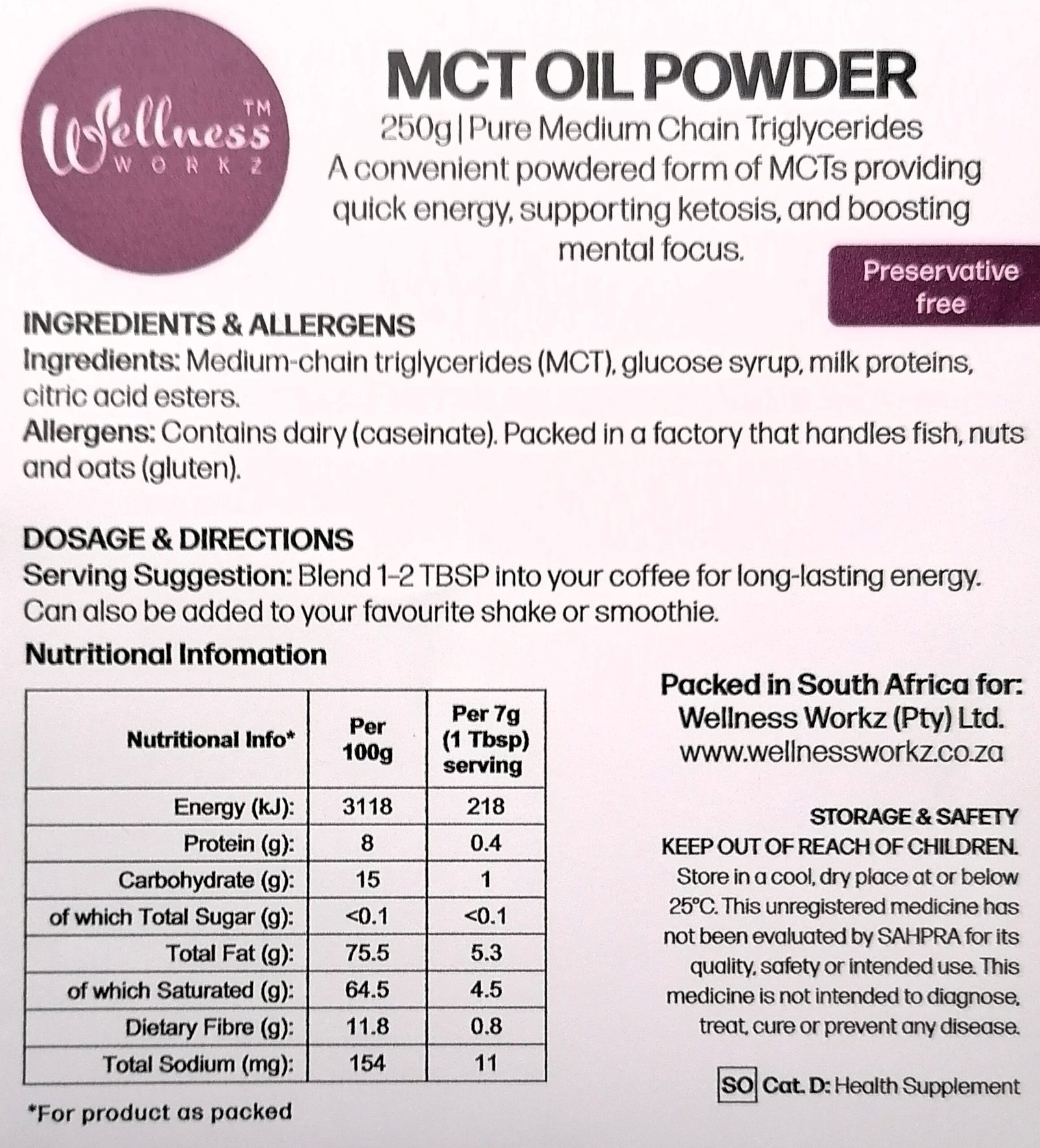 MCT Oil Powder